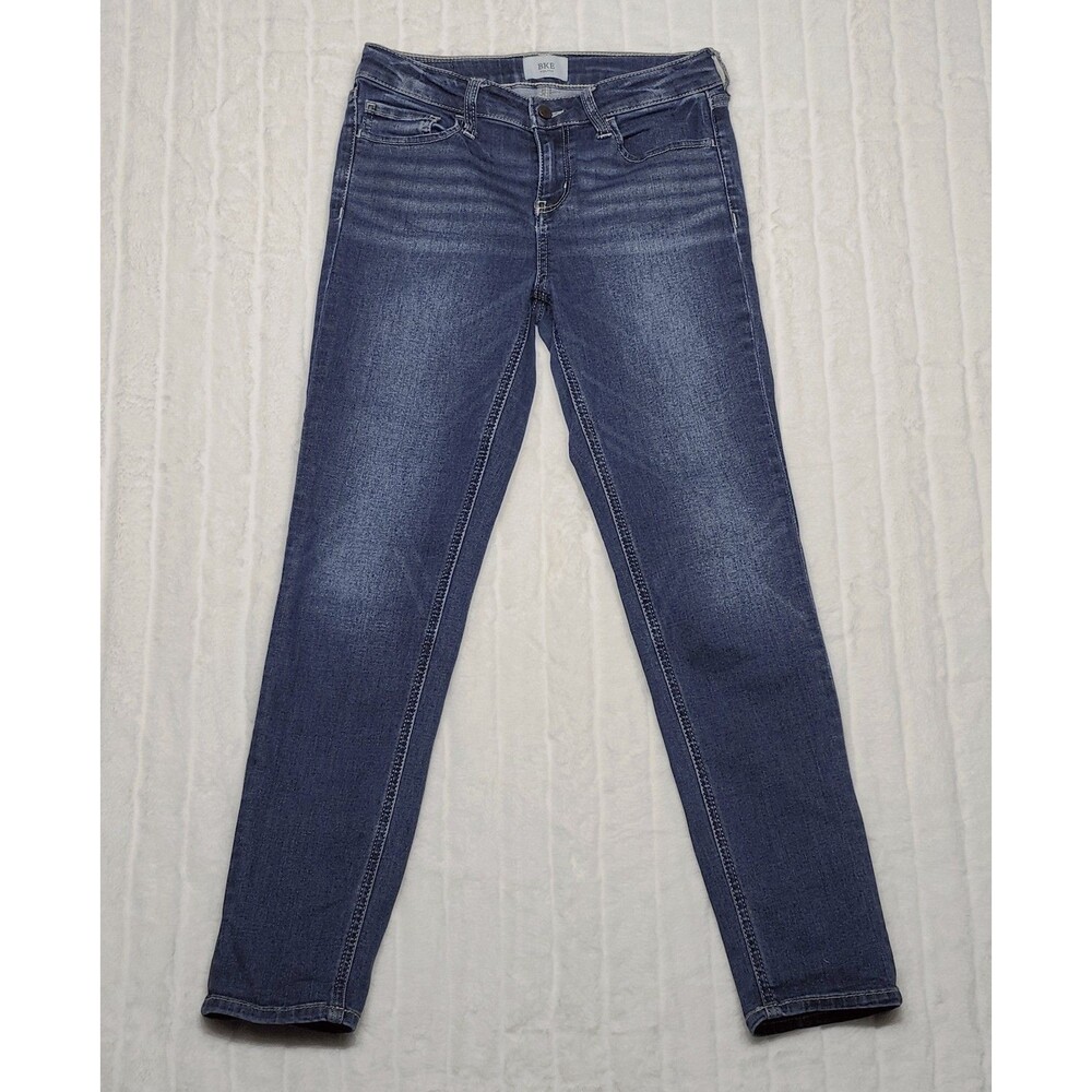 BKE Youth Boys Slim Fit Jeans Size 16 Blue Dark Wash Denim Stretch Buckle